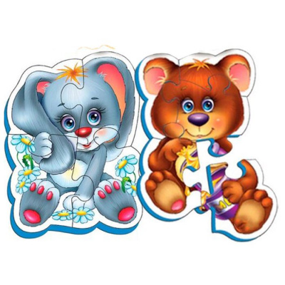 Мʼякі бебі пазли Лісові жителі (2 пазли) Vladi Toys VT3208-17
