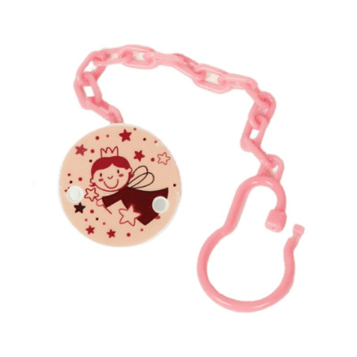 Ланцюжок для пустушки, рожева Lindo Pk 222