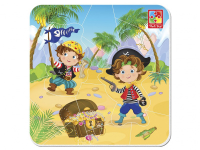 Мʼякі магнітні пазли Малюк зможе: Пірати (15 елем) Vladi Toys VT3204-20