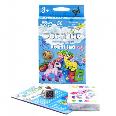 Дитяча розвиваюча настільна гра "ФортУно Cute Unicorns" UF-04-01U укр. мовою