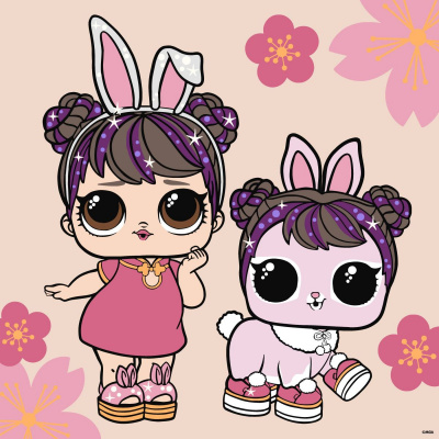 Картина по номерах L.O.L. Surprise! Chinese New Year Doll & Pet 40х40 см Ідейка KHO1105