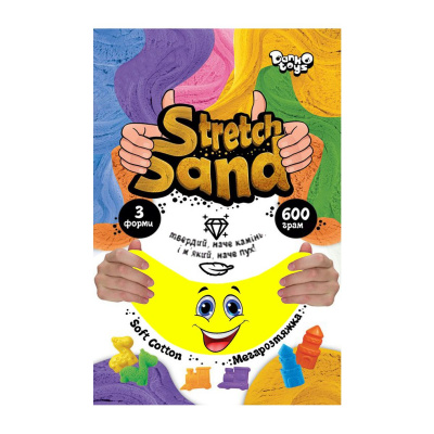 Креативна творчість Stretch Sand жовтий Dankotoys STS-04-01U