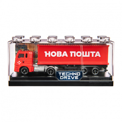 Автомодель колекційна Фура "Нова Пошта" TechnoDrive 250416CG масштаб 1:64