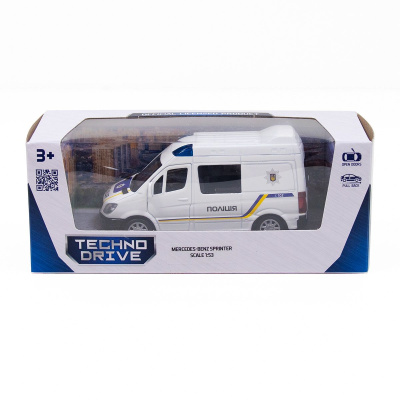 Машинка металева Mercedes-Benz Sprinter Поліція TechnoDrive 250294