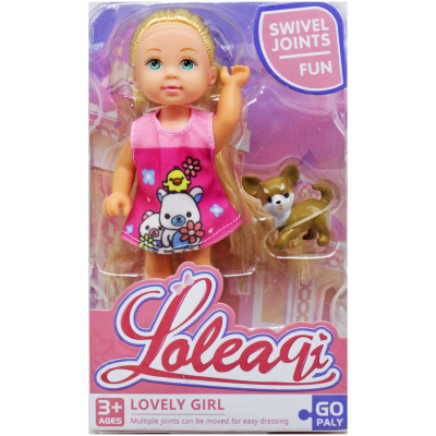 Лялька Loleaqi маленька з собачкою, мікс MiC LLQ89010