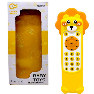 Пульт підсвічування (мелодії, звуки погоди та тварин, цифри, слова, озвучення англійською мовою, регулювання гучності, гумовий чохол) ЛЕВ Lucky Baby LDJ248