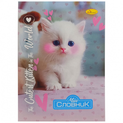 Зошит-словник з іноземної мови "The Cutest Kitten in the world" АП-0502-8 В5 на скобі