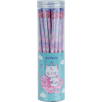 Олівець графітний з гумкою Rainbow Catcorn Kite K24-056-2