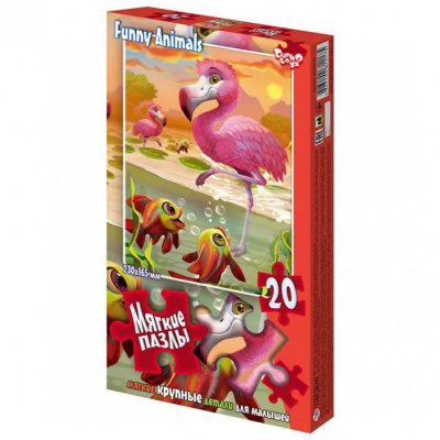 М'які пазли Фламінго, 20 елем. Danko toys S20-09-01,02,03,04...16