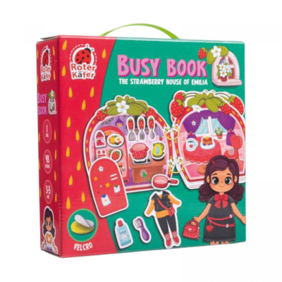 Гра розвиваюча з липучками. Бізі Бук. Полуничний будиночок Емілії. RoterKafer RK1170-01