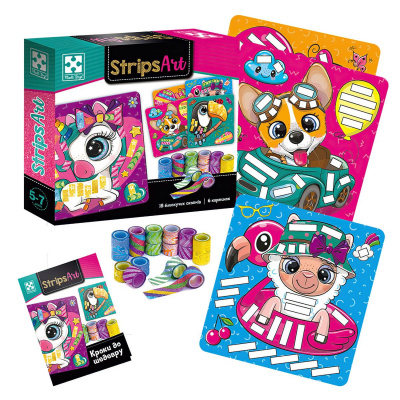 Набір для творчості  Strips Art. Щасливі мордочки (укр) Vladi Toys VT4433-13