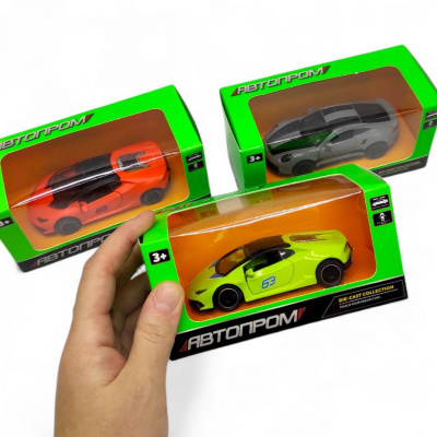 Машинка металева АВТОПРОМ. LAMBO (ПОМАРАНЧЕВА) Автопром AP43101