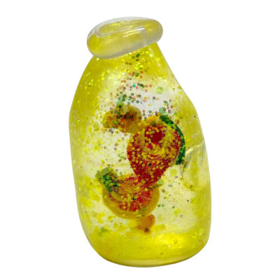 Сквіш антистресс Пляшка з фруктами 8cm (ЖОВТИЙ) МІС 712187