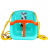 Дитяча гойдалка 8102TXK(Turquoise) пластик, до 20 кг, мотузка 2,5 м