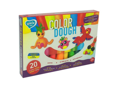 Набір для ліплення з тістом Lovin Color Dough, 20 стіків Lovin 41204