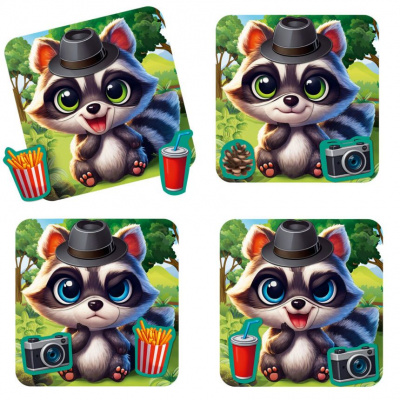 Гра розвиваюча Vladi Toys магнітна Емоції Єнота (укр) Vladi Toys VT3220-03
