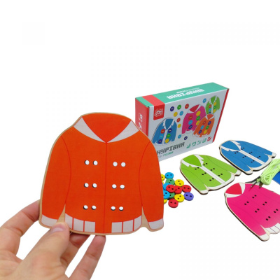 Шнурівка деревʼяна  Верхній одяг, 4 ігрові панелі TK Group 89563