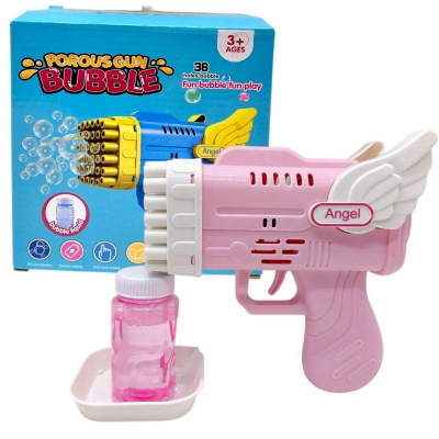Пістолет з мильними бульбашками, крила Angel, рожевий MIC BIGBB029