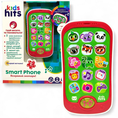 Телефон музичний SmartPhone Яскравий зоопарк 2+ Kids hits KH03/004