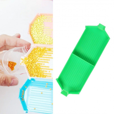 Лоток для алмазної мозаїки подвійний (зелений) Brushme TRAY104