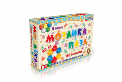 Дитяча мозаїка-пазл №5 1-146, 130 деталей Ø40мм