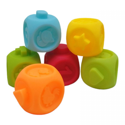 Набір іграшок для ванни Тактильні кубики (6 шт) Bibi Toys 760844BT