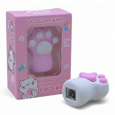 Чинка-гумка 2 в 1 Лапка 4,2 см, мікс, 1 штука MIC 8908ЛК