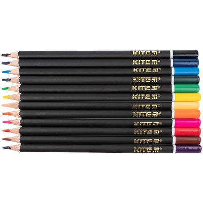 Олівці кол. тригран, 12 шт., мет. пенал Kite Dogs Kite K22-058-1