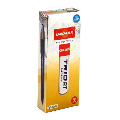Ручка кулькова автом. Trio RT, чорна UNIMAX UX-109-01