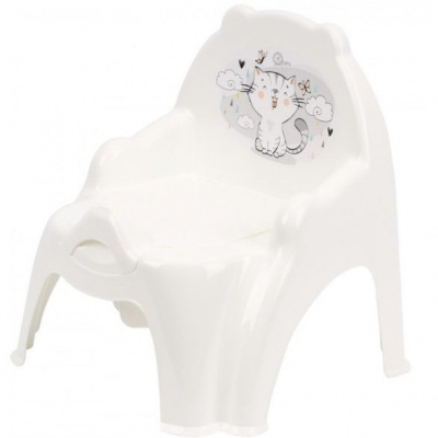 Горщик дитячий, пластиковий, Котик (білий) Technok Toys 1294