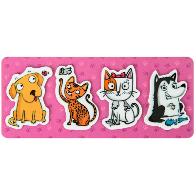 Закладки пластикові 4x20 шт, 35х50 мм, Pets Kite K22-479-5