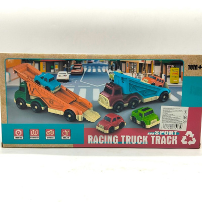 Транспортний набір: Вантажівка з 2 машинками (ВИД 2) MINGGE TOYS 6618/6618A