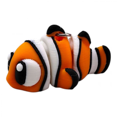 3D Брелоки CUTE FLEXI TROPICAL FISH / ТРОПІЧНА РИБА, Keychain, 3D друк OYTOY 03020100