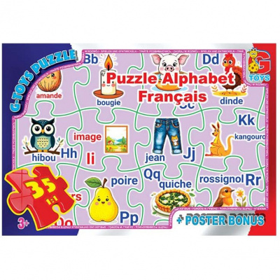 Пазли із серії  Французька Абетка, 35 ел Gtoys ABC04