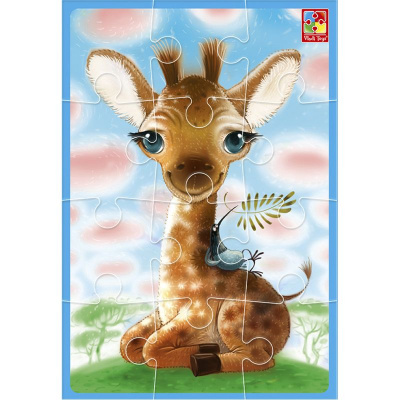 Мʼякі пазли Малюк зможе: Жираф (12 елем) Vladi Toys VT1103-94