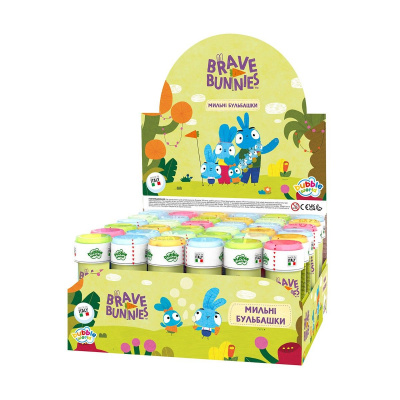 Мильні бульбашки – Brave Bunnies (60 ml) Dulcop Bubble World 103001110071