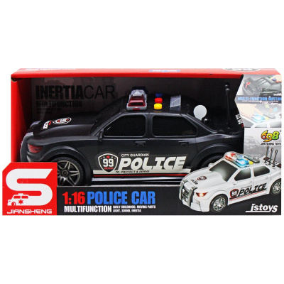 Машина інерційна Поліція інерційна, озвучена, зі світлом Jian Sheng Toys JS124C