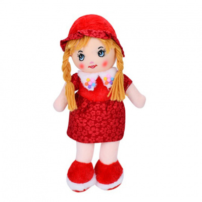 Дитяча іграшкова лялька FG240408152A-1(Red) 38 см, м'яка набивна, петелька