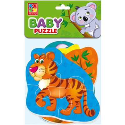 Мʼякі бебі пазли Тигреня та друзі (4 шт) Vladi Toys VT1106-72