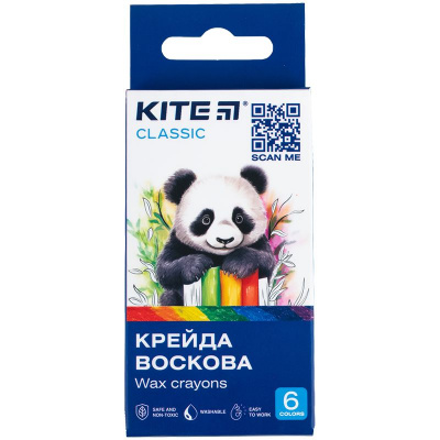 Крейда воскова, 6 кольорів Kite Classic Kite K-1076