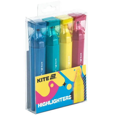 Маркер Highlighter, Kite Creative Trendy Colors, набір 4-х Kite K24-1144-4