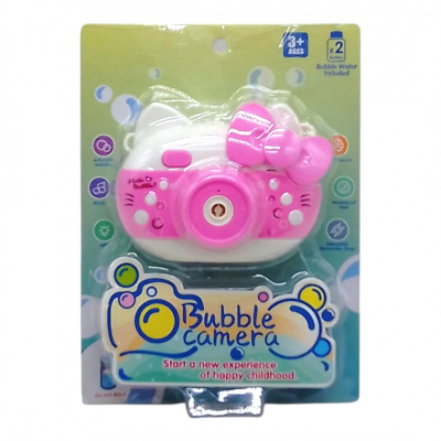 Генератор мильних бульбашок Камера аніме Hello Kitty (біло-рожевий) MIC 76-3A