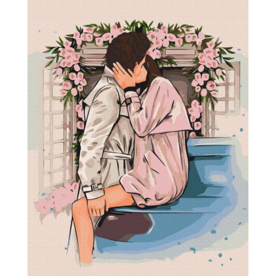 Картина за номерами "Квіткові обійми" ©Alla Berezovska Brushme BS53450 40х50 см