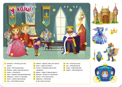 Книга підручник з наклейками Funny English. У казці Торсинг К01598