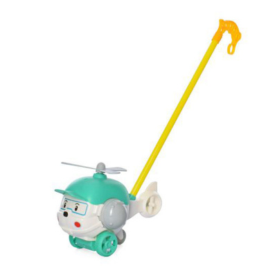 Дитяча каталка на палиці "Вертоліт" 198-19(Turquoise) дзвіночок, 38 см