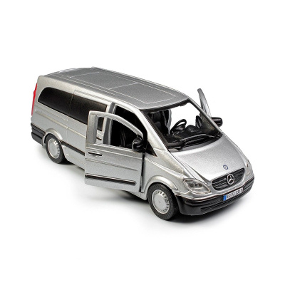 Машинка металева- Mercedes-Benz Vito (асорті сріблястий, чорний1:32) Bburago 18-43028