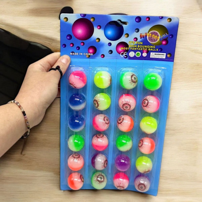 Мʼячики-стрибунці Глазки, 3,2 см, 24 штуки MIC KA-23-1881