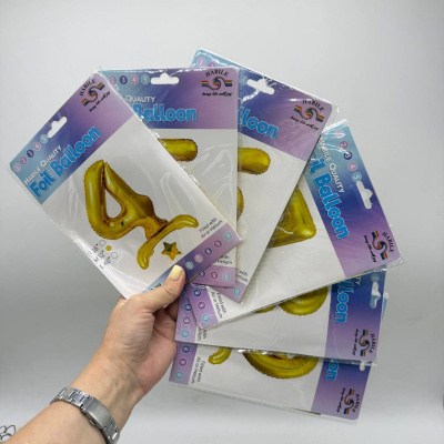 Кулька фольгована цифра 6 підлогова 80 см habile 47572