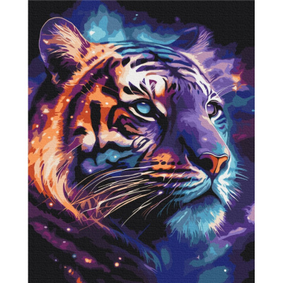 Картина за номерами "Космічний тигр" BS53692  Brushme 40х50 см
