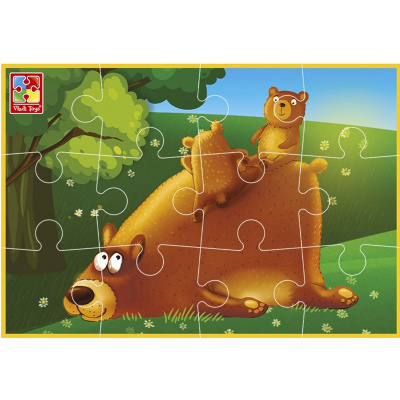 Мʼякі пазли А5 Ведмежата (12 елем) Vladi Toys VT1103-98